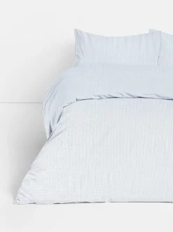 Komplet poszewek z tkaniny seersucker w paski na kołdrę dwuosobową