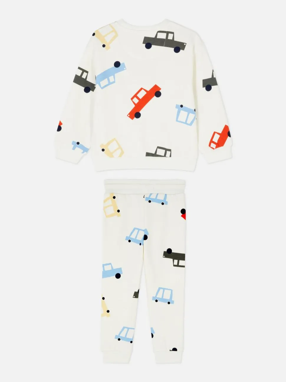 Komplet z bluzą i spodniami dresowymi z motywem auta