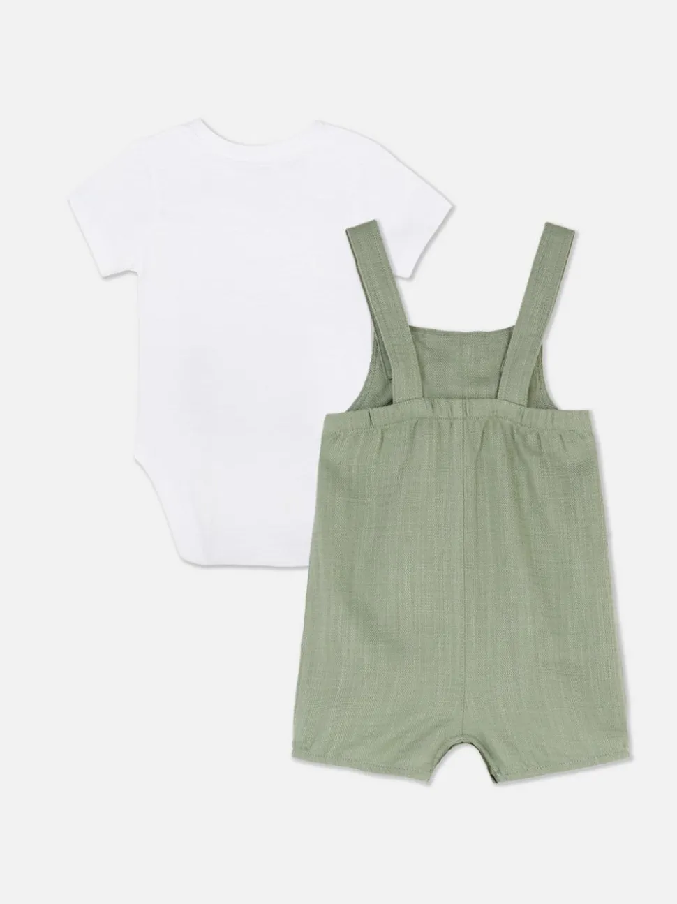 Komplet z body i ogrodniczkami dla noworodka