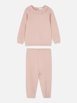 Komplet z dzianinowym swetrem i legginsami