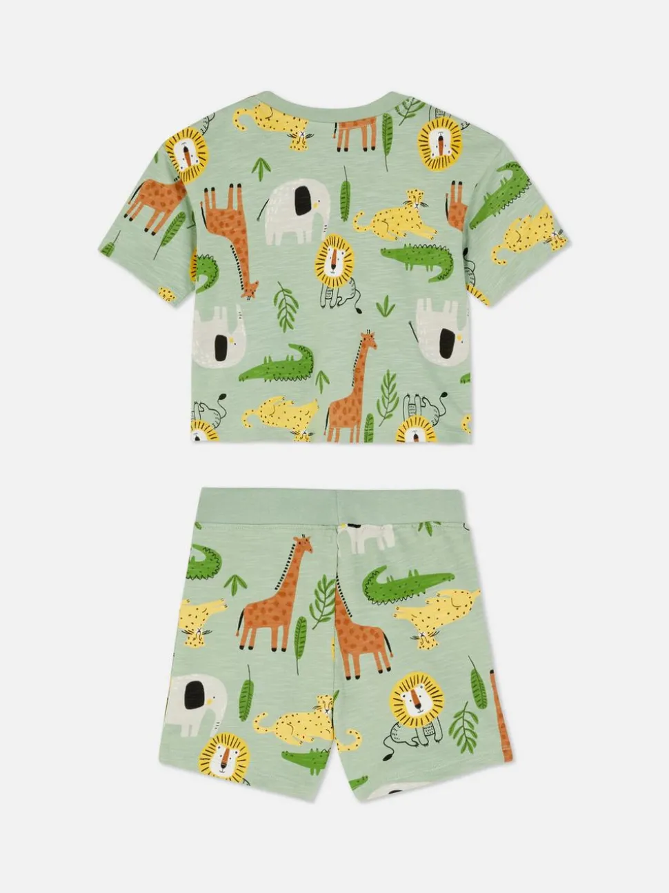 Komplet z T-shirtem i szortami z motywem Safari