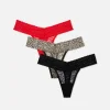 Koronkowe stringi bandeau, 3 pary