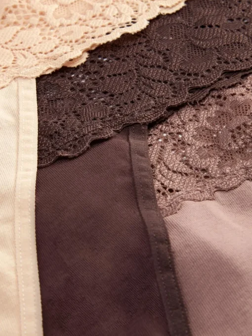 Koronkowe stringi typu bandeau, 3 pary