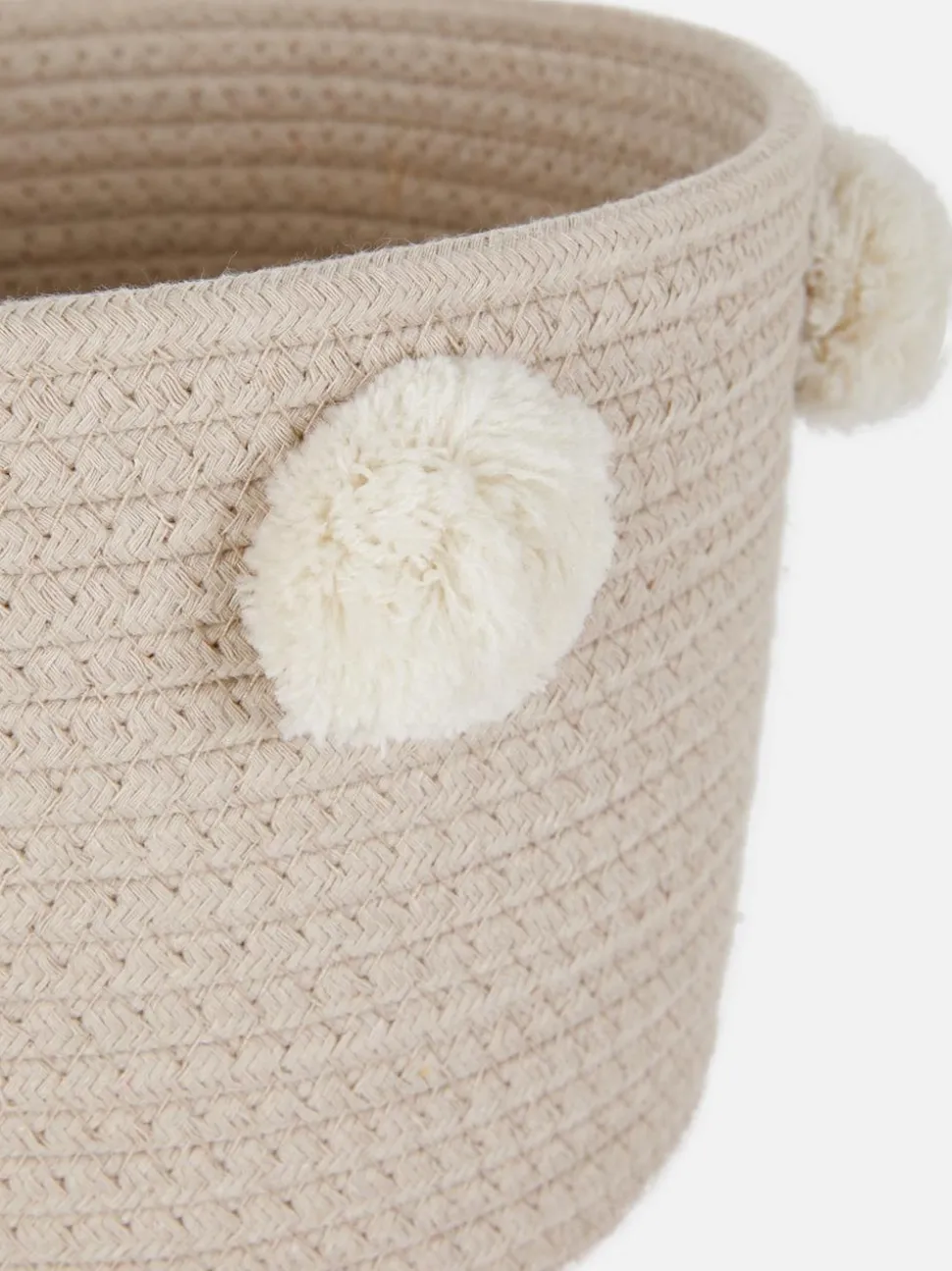 Kosz do przechowywania z pomponami