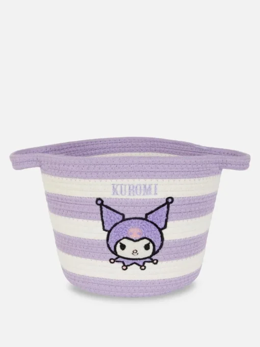 Kosz w paski z motywem Kuromi z Hello Kitty