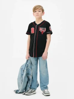 Koszula bejsbolowa z motywem NBA Chicago Bulls