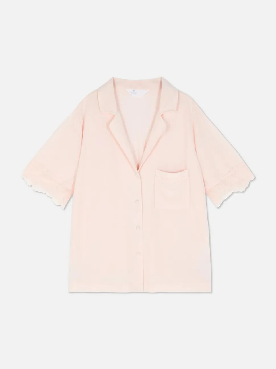 Koszula piżamowa z koronkowym wykończeniem