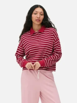 Koszula rugby w paski z długim rękawem