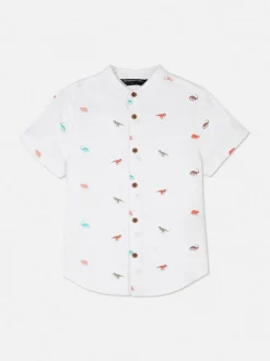 Koszula typu oxford w dinozaury