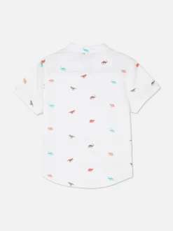 Koszula typu oxford w dinozaury