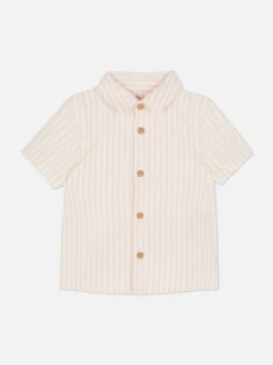Koszula typu oxford w paski z krótkim rękawem