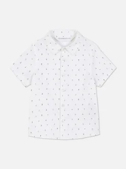 Koszula typu oxford w serca z krótkim rękawem