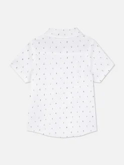 Koszula typu oxford w serca z krótkim rękawem