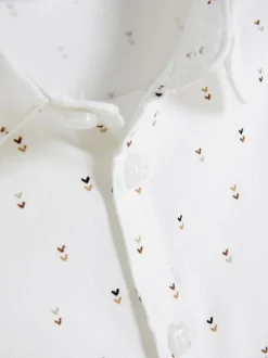 Koszula typu oxford w serca z krótkim rękawem