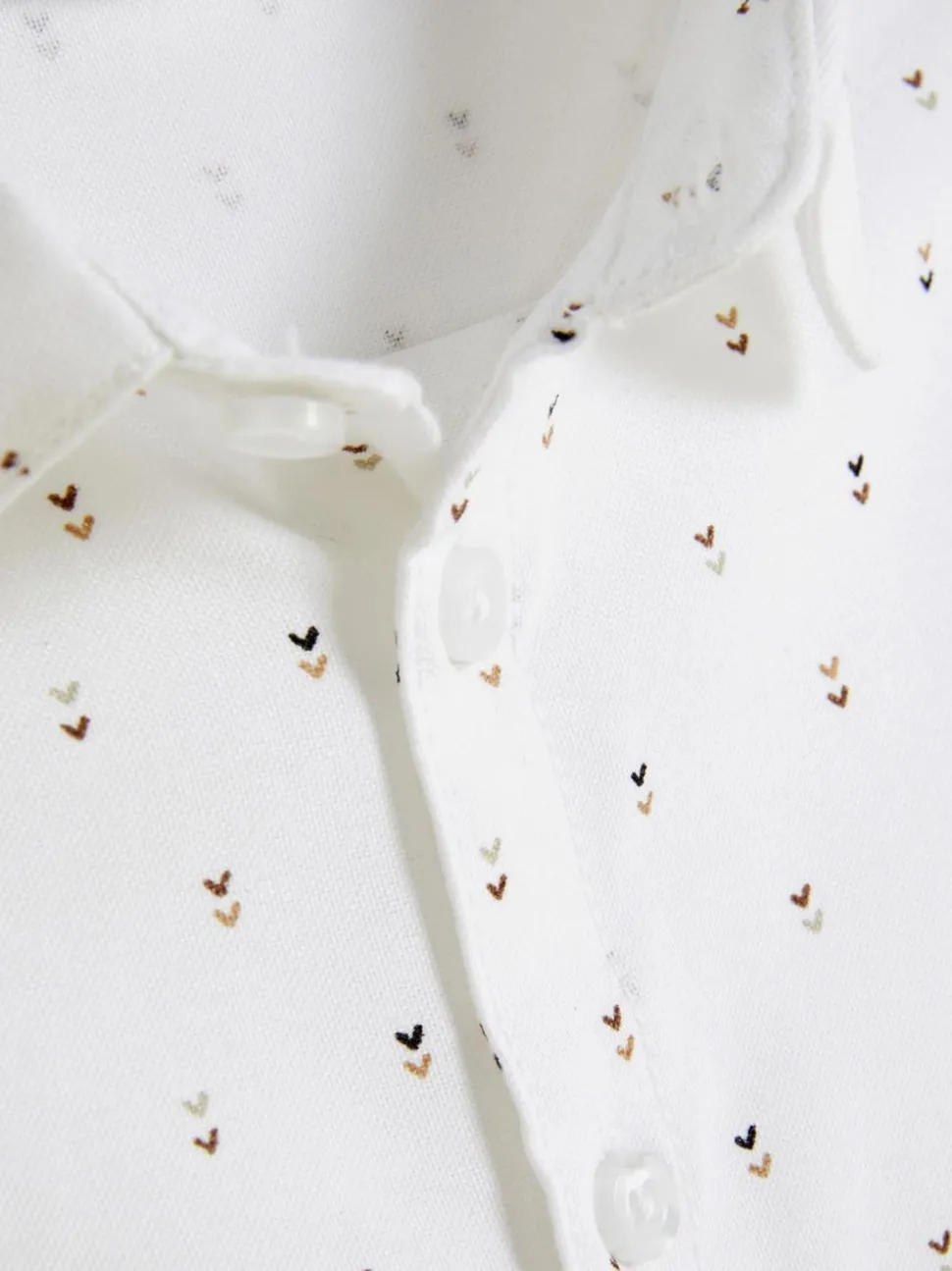 Koszula typu oxford w serca z krótkim rękawem