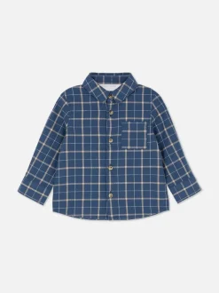 Koszula w kratę zapinana na guziki