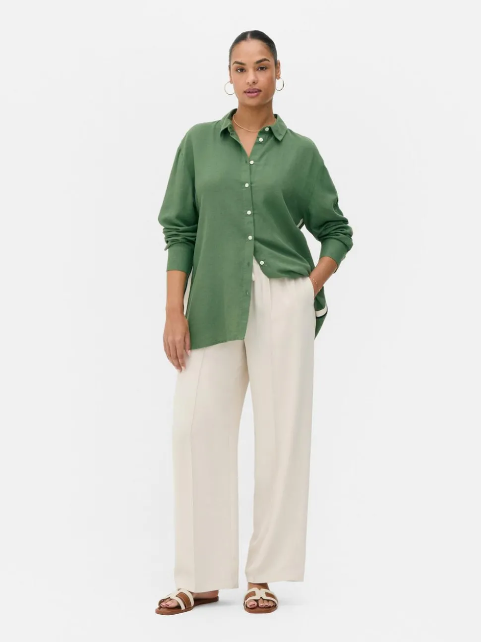 Koszula z długim rękawem z paskami po boku