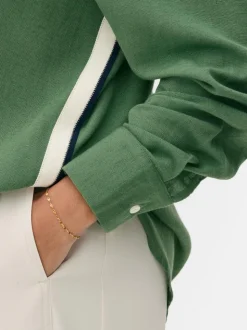 Koszula z długim rękawem z paskami po boku