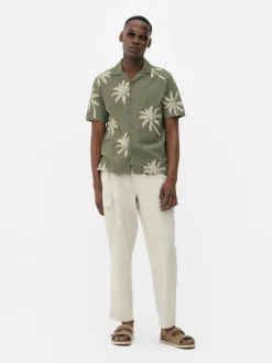 Koszula z haftowaną palmą