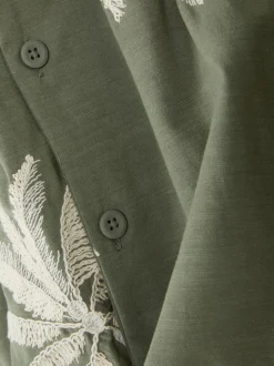 Koszula z haftowaną palmą