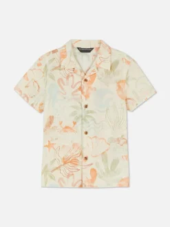 Koszula z krótkim rękawem i morskim nadrukiem