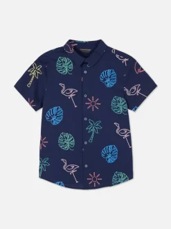 Koszula z krótkim rękawem i neonowym wzorem