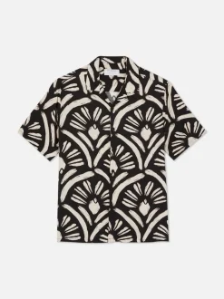 Koszula z krótkim rękawem i abstrakcyjnym wzorem