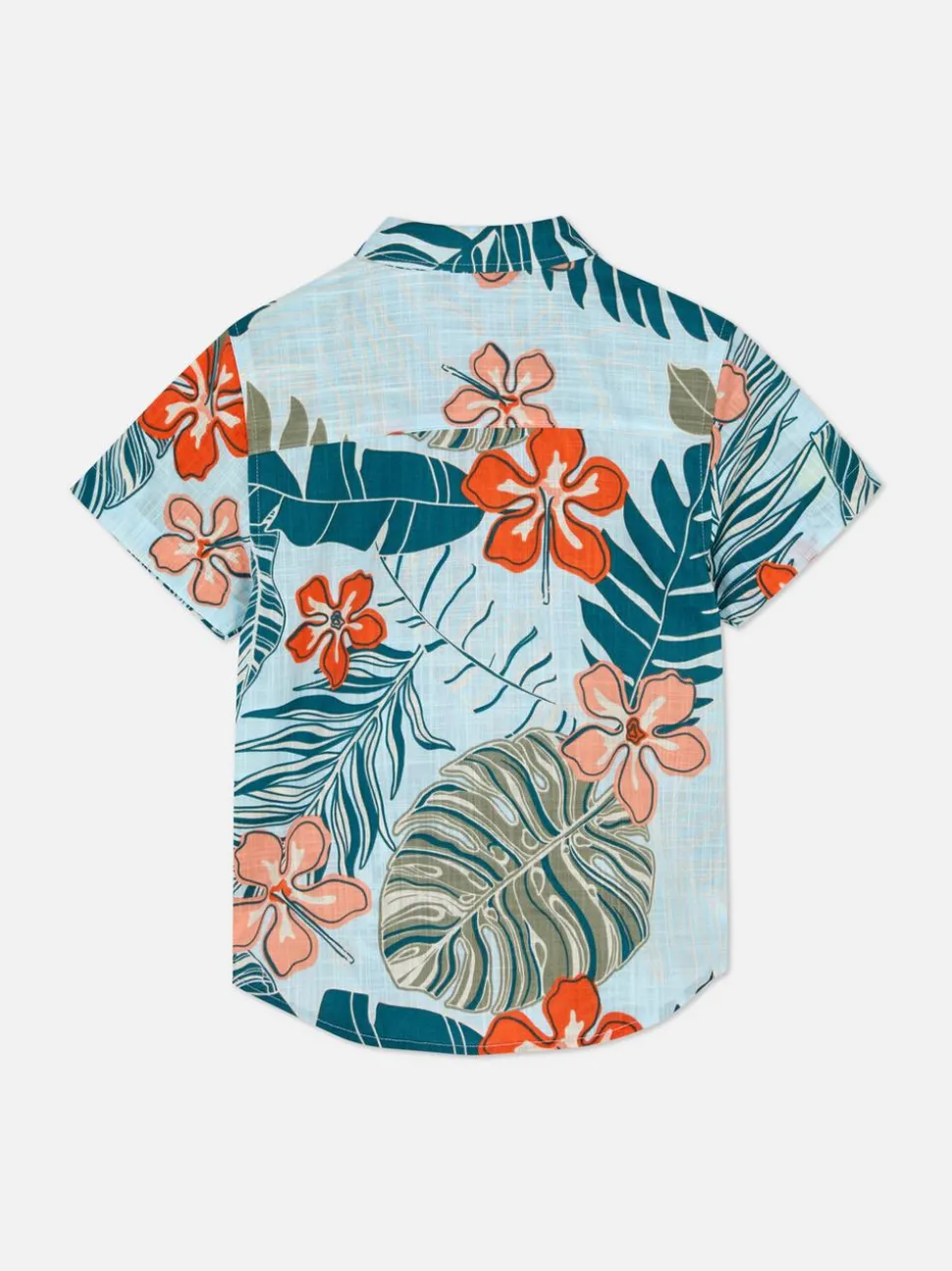 Koszula z tropikalnym nadrukiem w liście