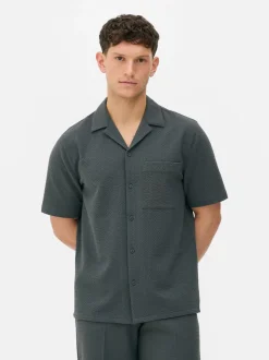 Koszula zapinana na guziki z tkaniny seersucker Kem