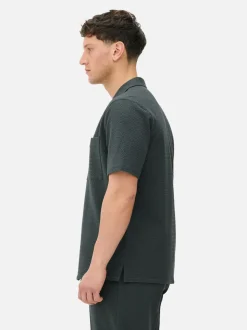 Koszula zapinana na guziki z tkaniny seersucker Kem