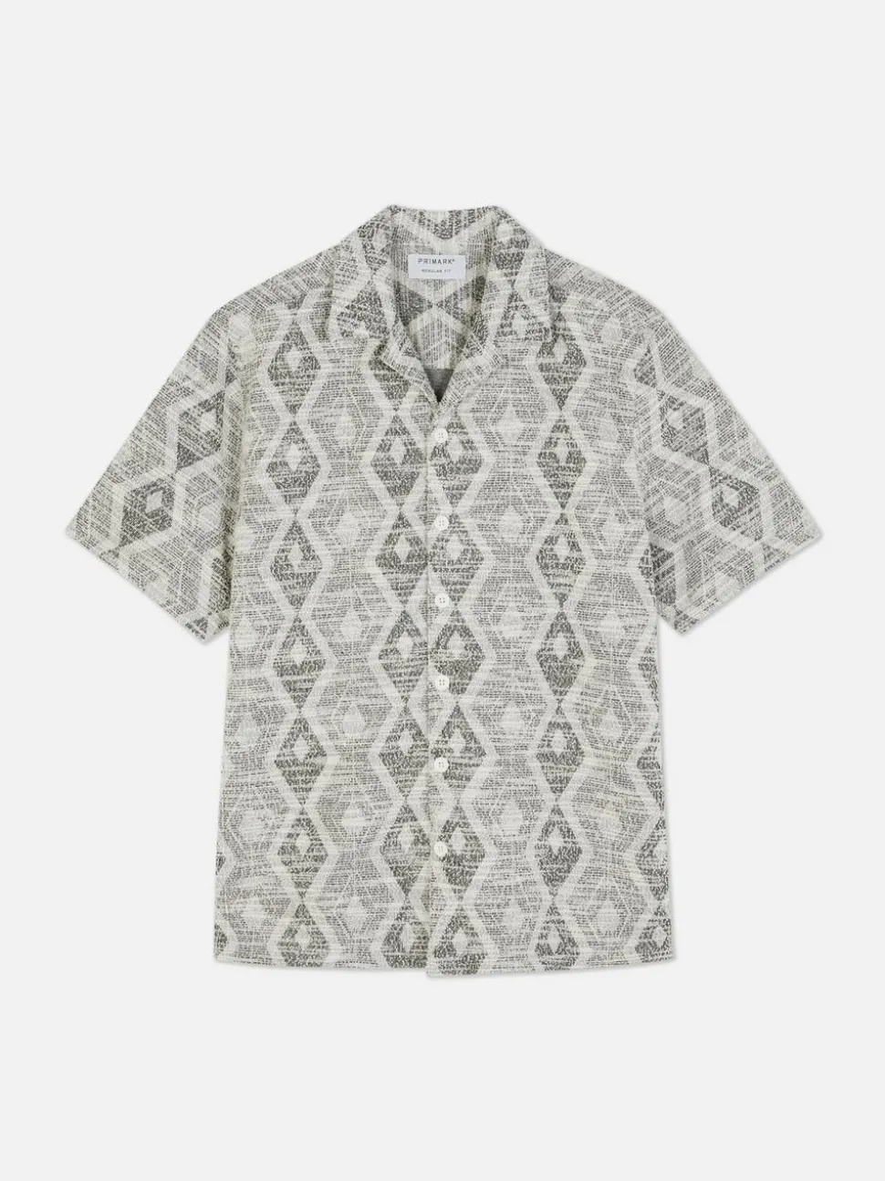 Koszula zapinana na guziki z geometrycznym wzorem