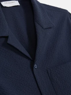 Koszula zapinana na guziki z tkaniny seersucker Kem