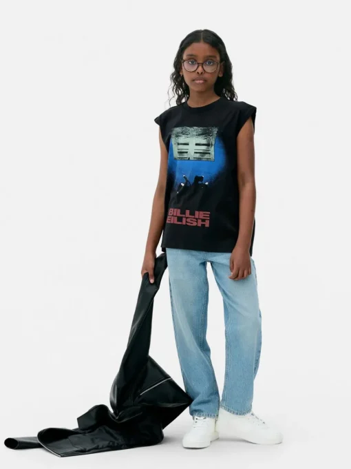 Koszulka bez rękawów z nadrukiem Billie Eilish