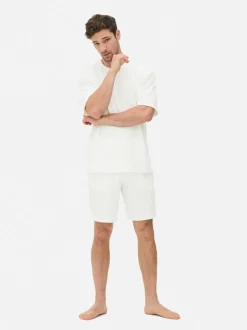 Koszulka od piżamy z fakturą liny