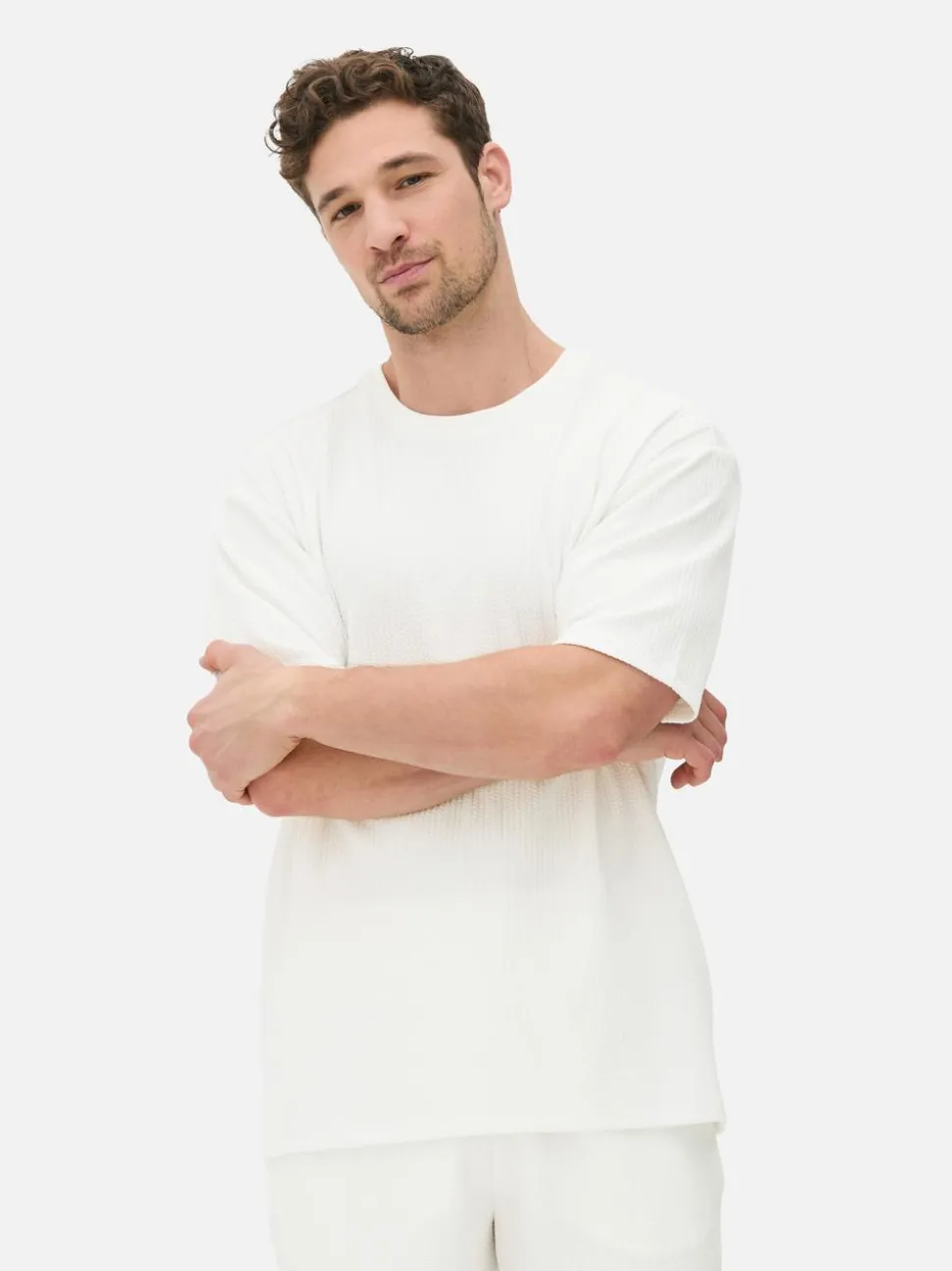 Koszulka od piżamy z fakturą liny