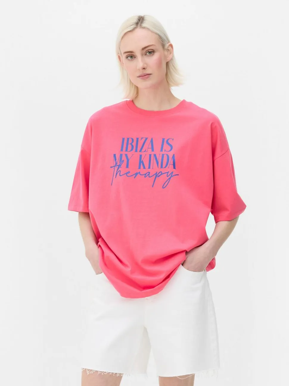 Koszulka oversize z napisem