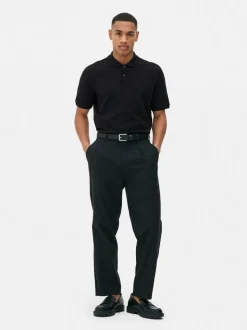 Koszulka polo z fakturą plastra miodu