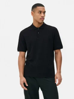 Koszulka polo z fakturą plastra miodu