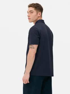 Koszulka polo z tkaniny seersucker