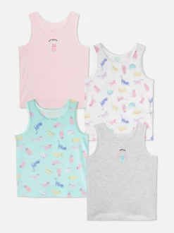 Koszulki bez rękawów z motywem kotów, 4 szt.