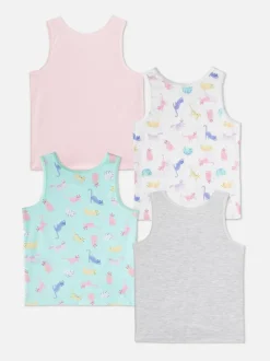 Koszulki bez rękawów z motywem kotów, 4 szt.