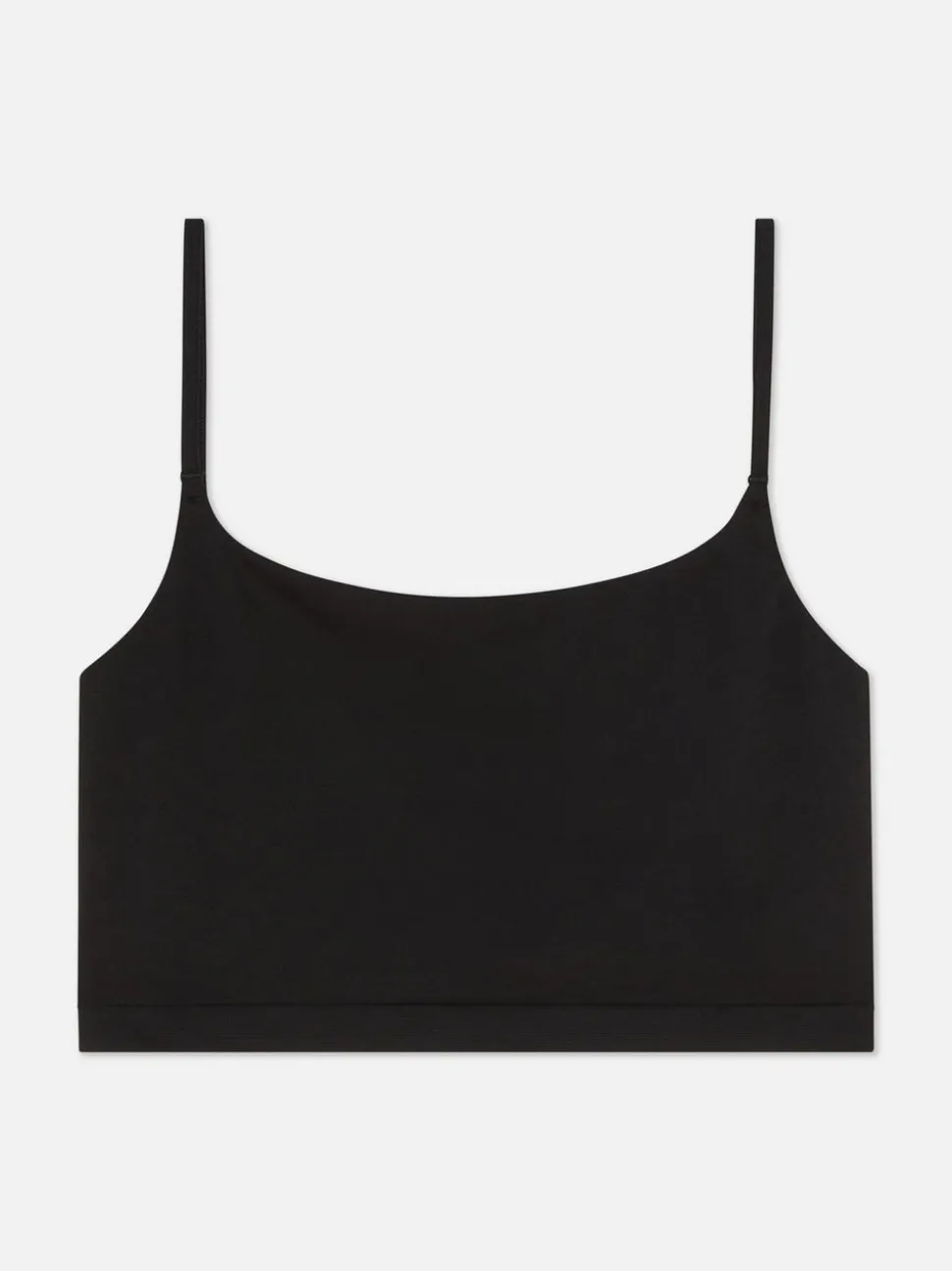 Krótka bezszwowa koszulka na ramiączkach