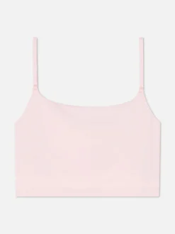 Krótka bezszwowa koszulka na ramiączkach