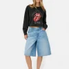 Krótka bluza z motywem zespołu The Rolling Stones