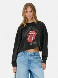 Krótka bluza z motywem zespołu The Rolling Stones