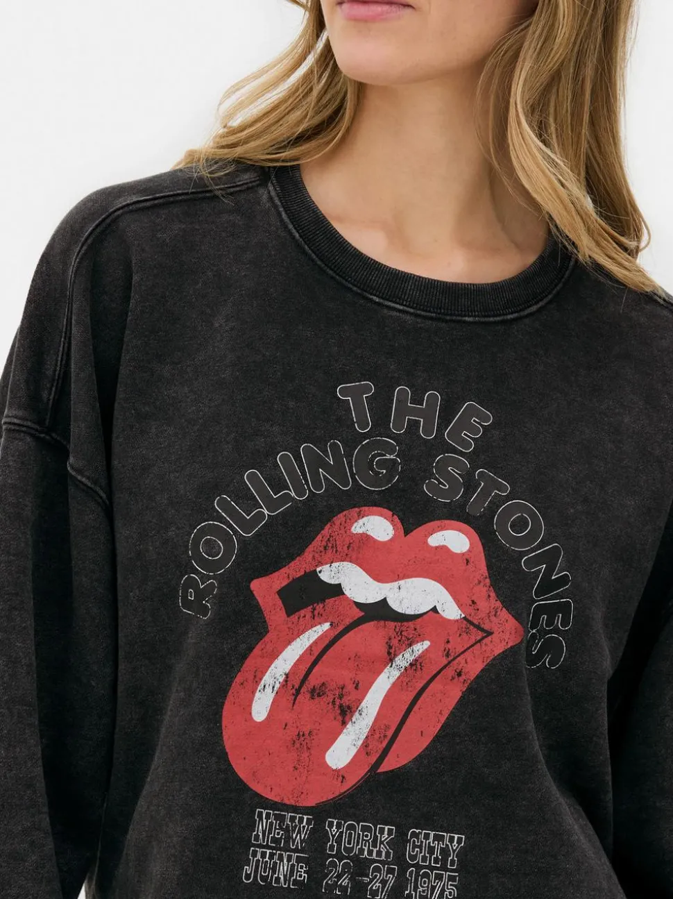 Krótka bluza z motywem zespołu The Rolling Stones