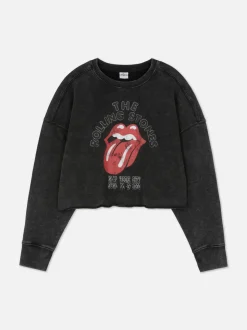 Krótka bluza z motywem zespołu The Rolling Stones
