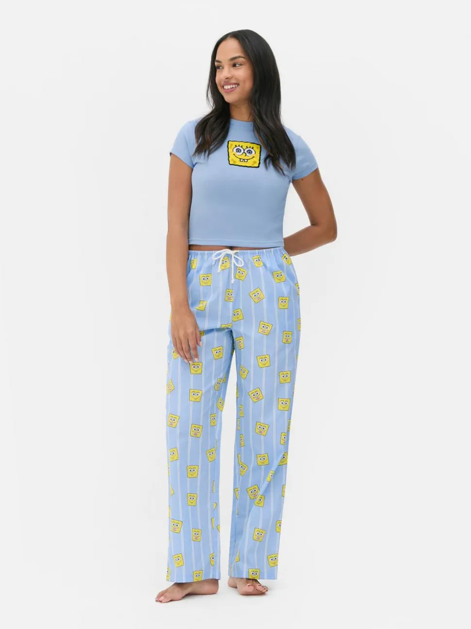 Krótka góra od piżamy z motywem SpongeBoba