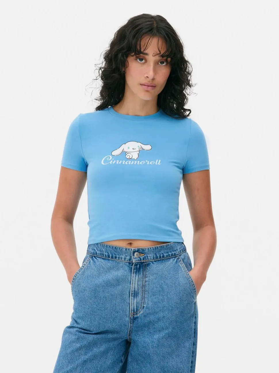 Krótka koszulka z Cinnamorollem z Hello Kitty