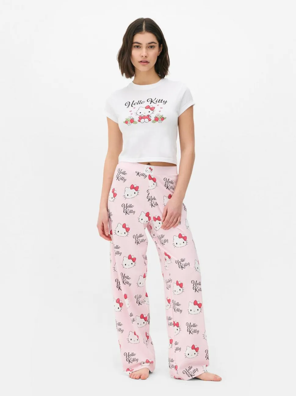 Krótka koszulka z motywem Hello Kitty